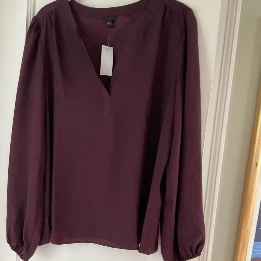 Aubergine long sleeved Ann Taylor blouse